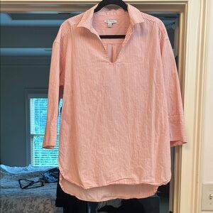 Chic Pink Striped Blouse